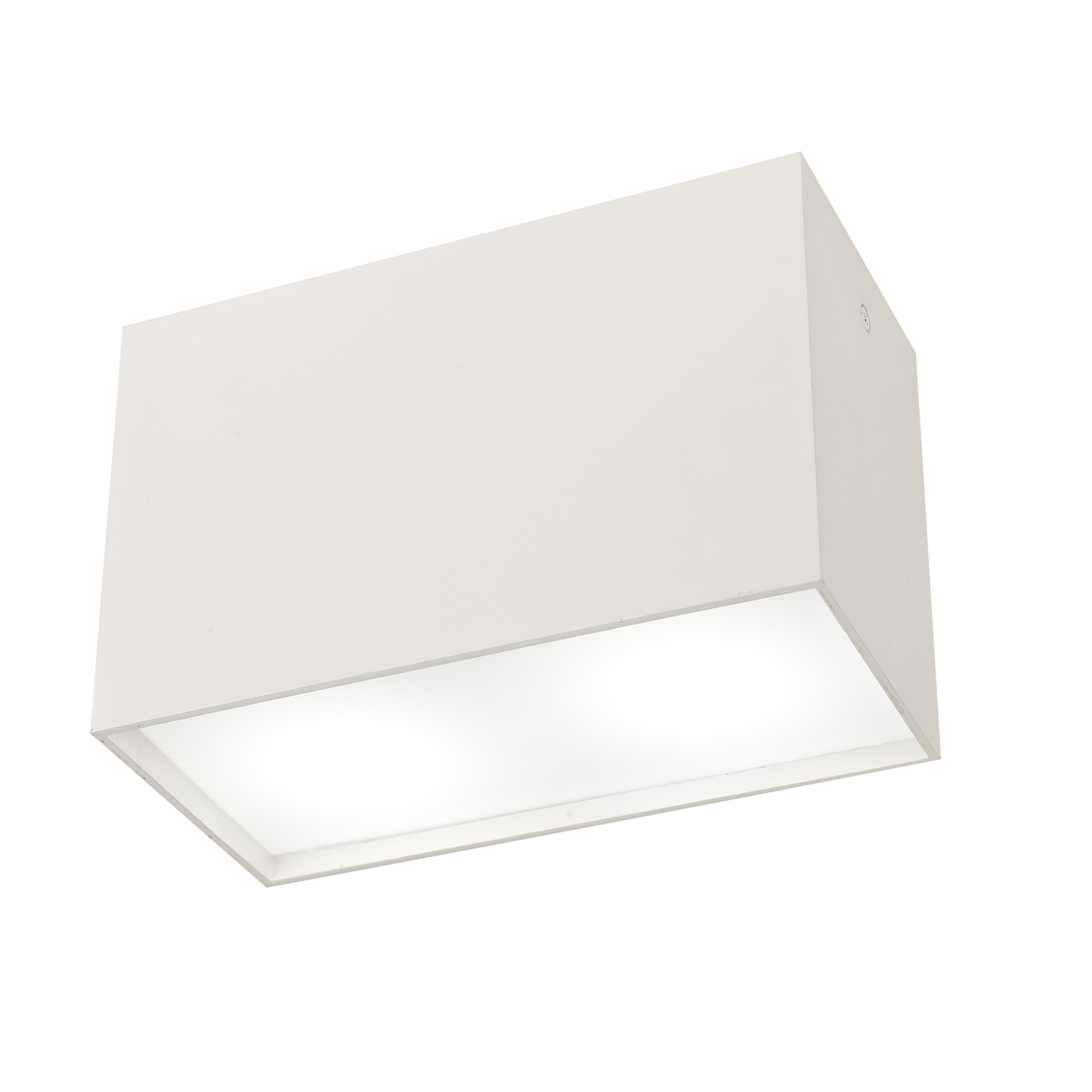 M5632  Kailua Flush Rectangular 2 Light Matt White